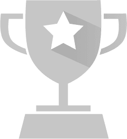 Símbolo de un trofeo con estrella: representa liderazgo en el mercado.