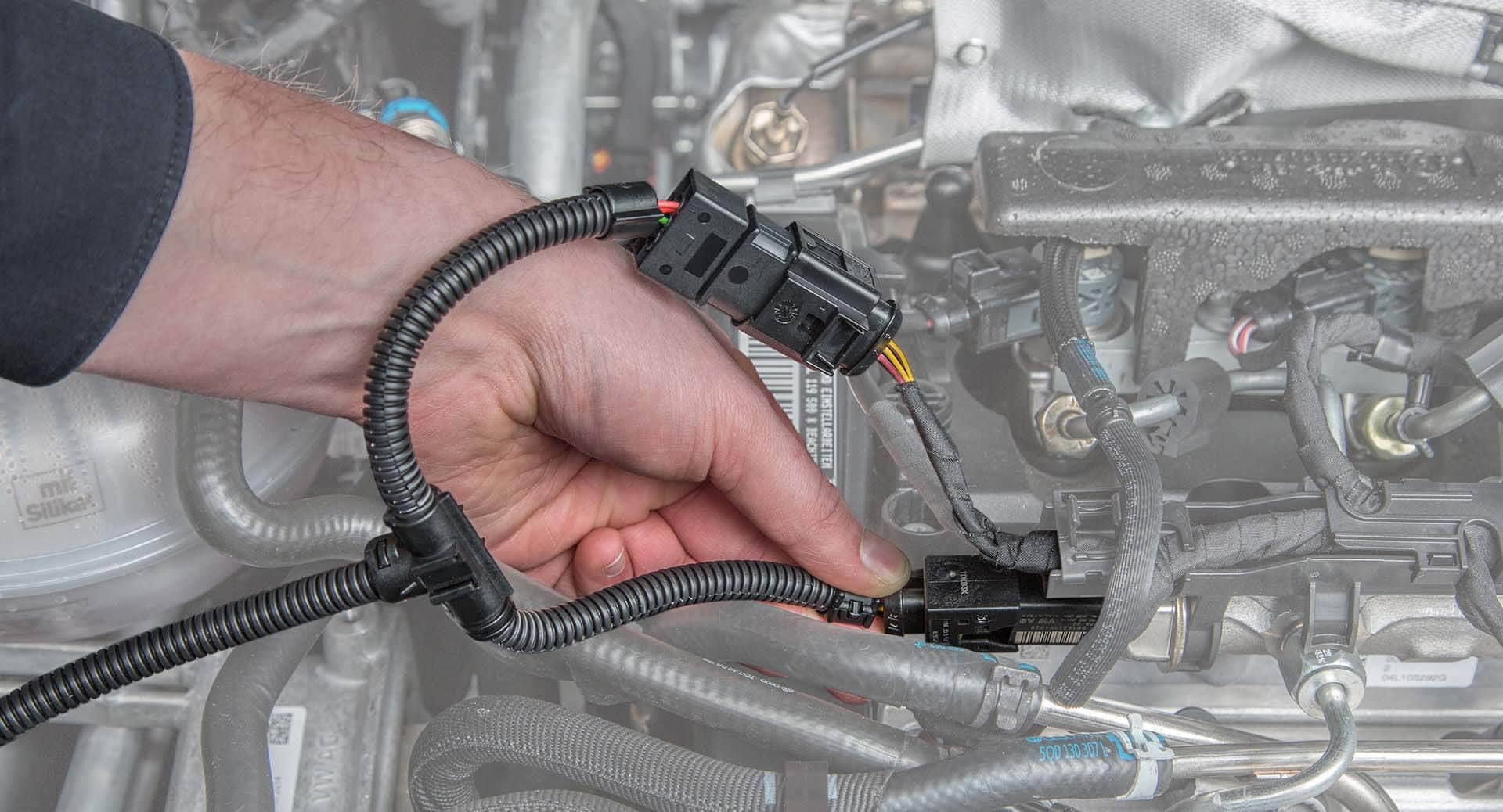 Conexión al sensor common-rail (A)